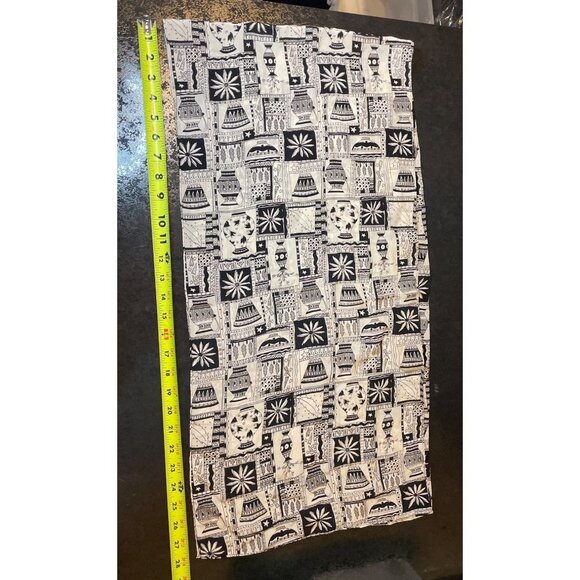 Black White Design Long Decorative Scarf - Picture 4 of 4